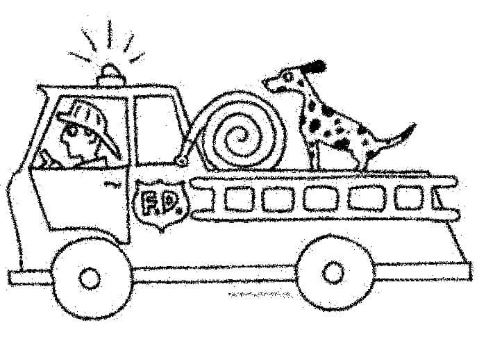 Free Fire Truck Coloring Pages