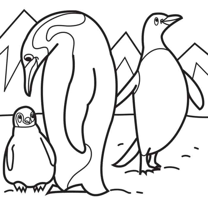 Free Printable Penguin Coloring Pages