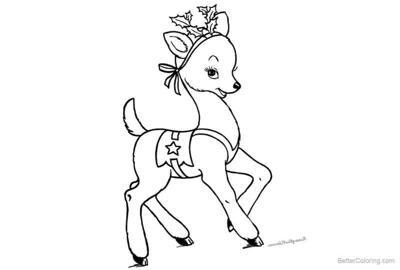Free Reindeer Coloring Pages
