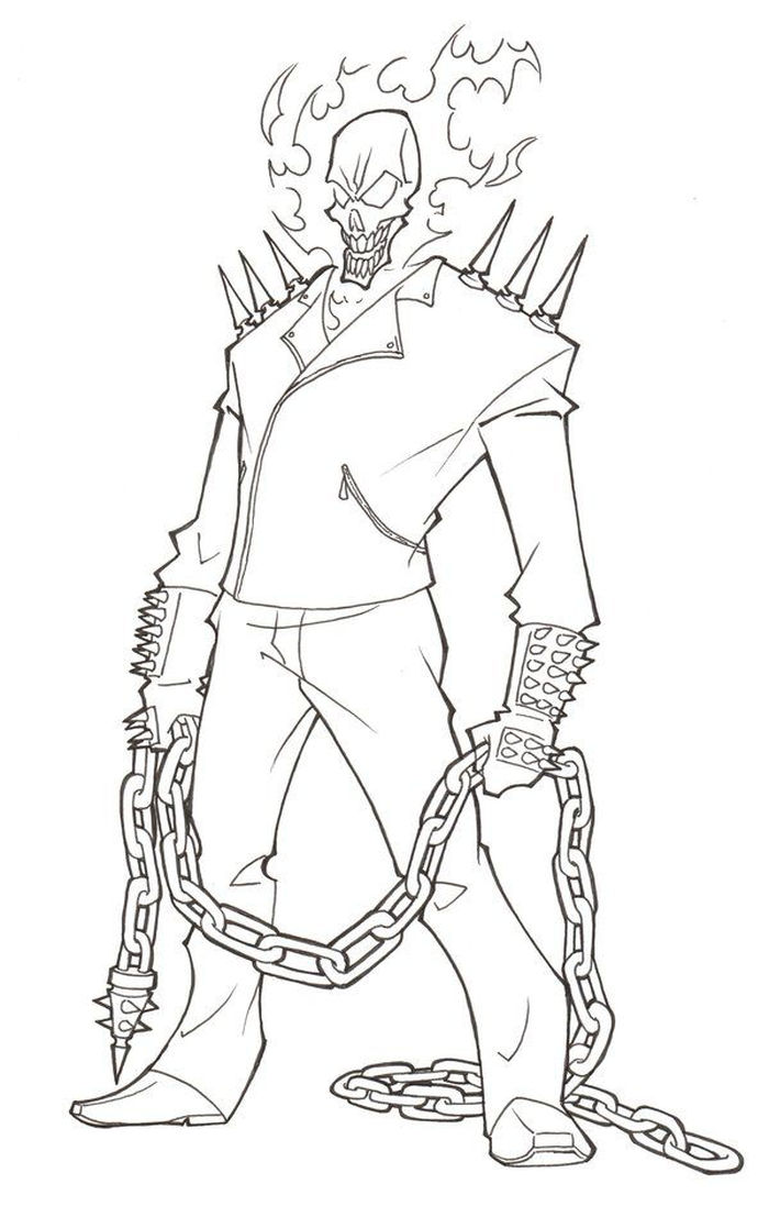 Ghost Rider Coloring Pages To Print