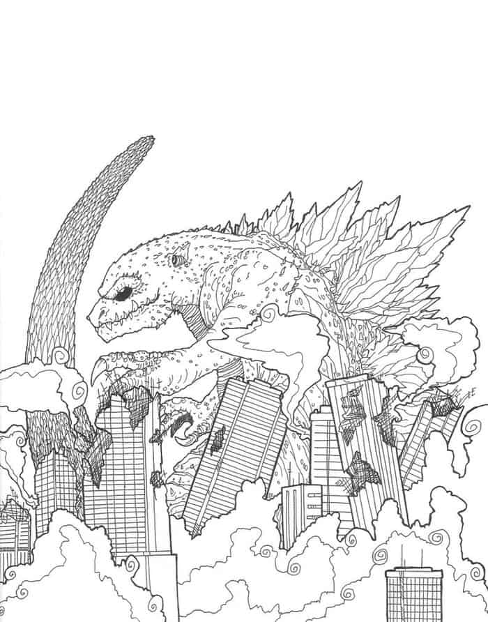 Godzilla Coloring Pages For Adults
