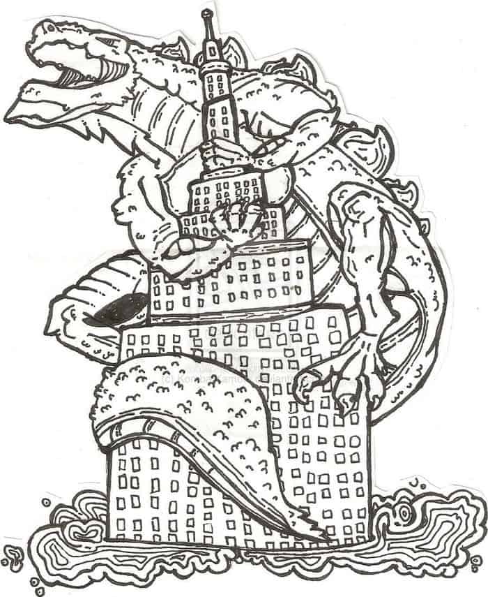 Godzilla King Of The Monsters Coloring Pages