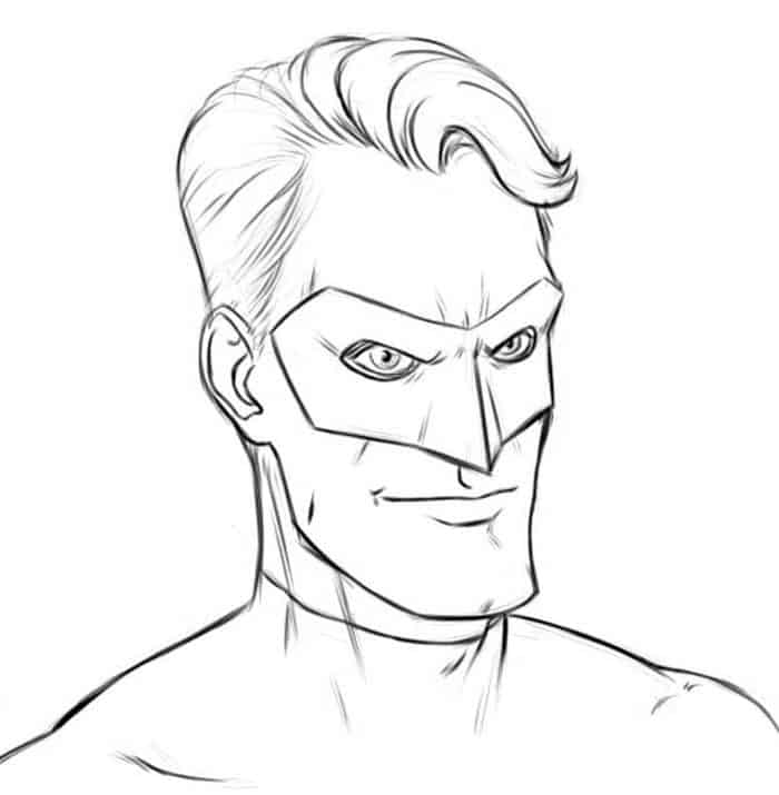 Green Lantern Head Coloring Pages