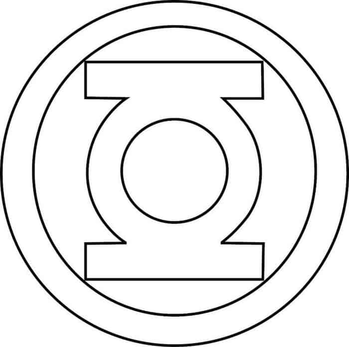 Green Lantern Logos Coloring Pages