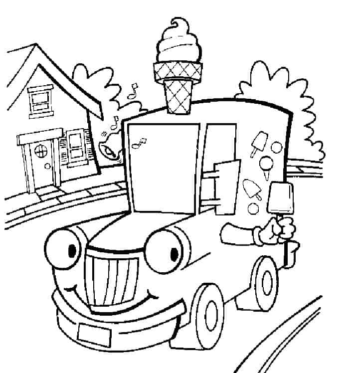 Ice Cream Truck Coloring Pages