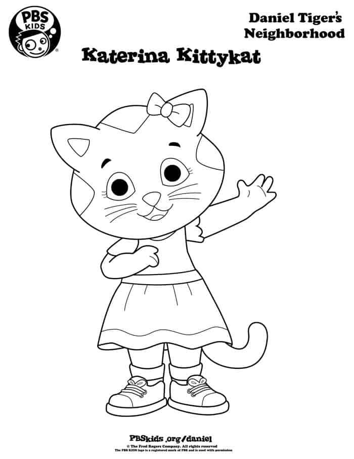 Katerina Daniel Tiger Coloring Pages