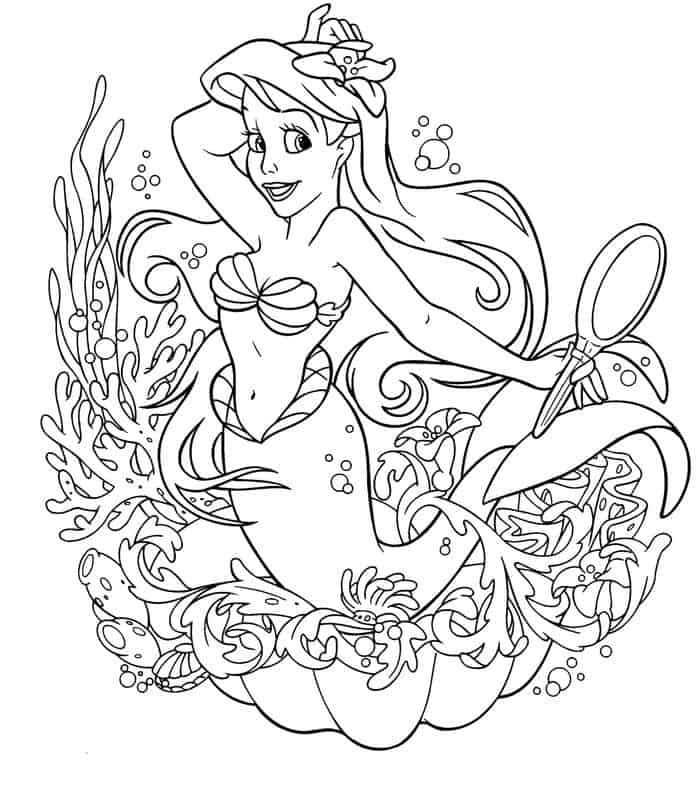 Little Mermaid Coloring Pages Ariel