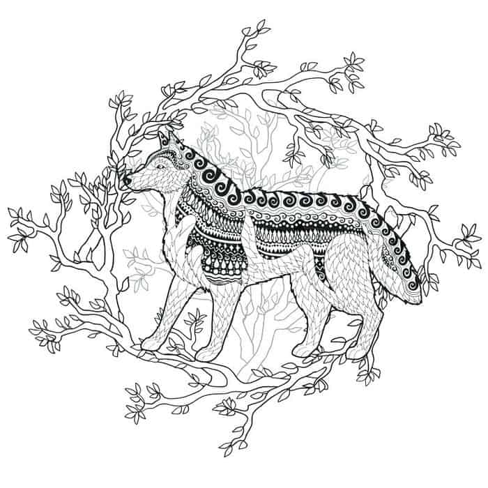 Mandala Coloring Pages Printable Dogs Husky