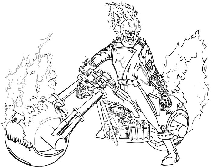 Marvel Ghost Rider Coloring Pages