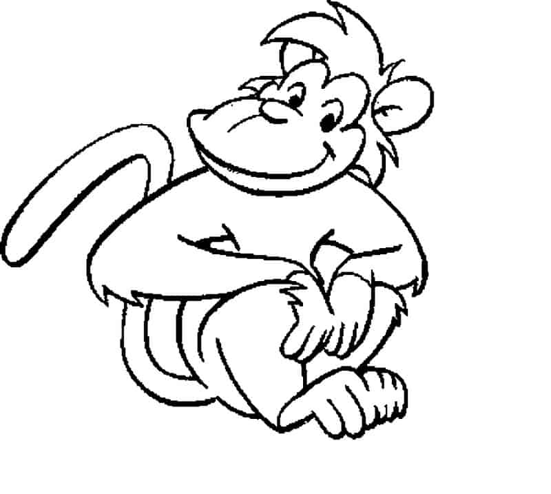 Monkey Coloring Pages For Kids Printable