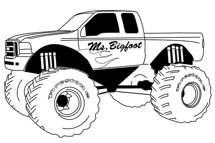 Monster Truck Coloring Pages Printable