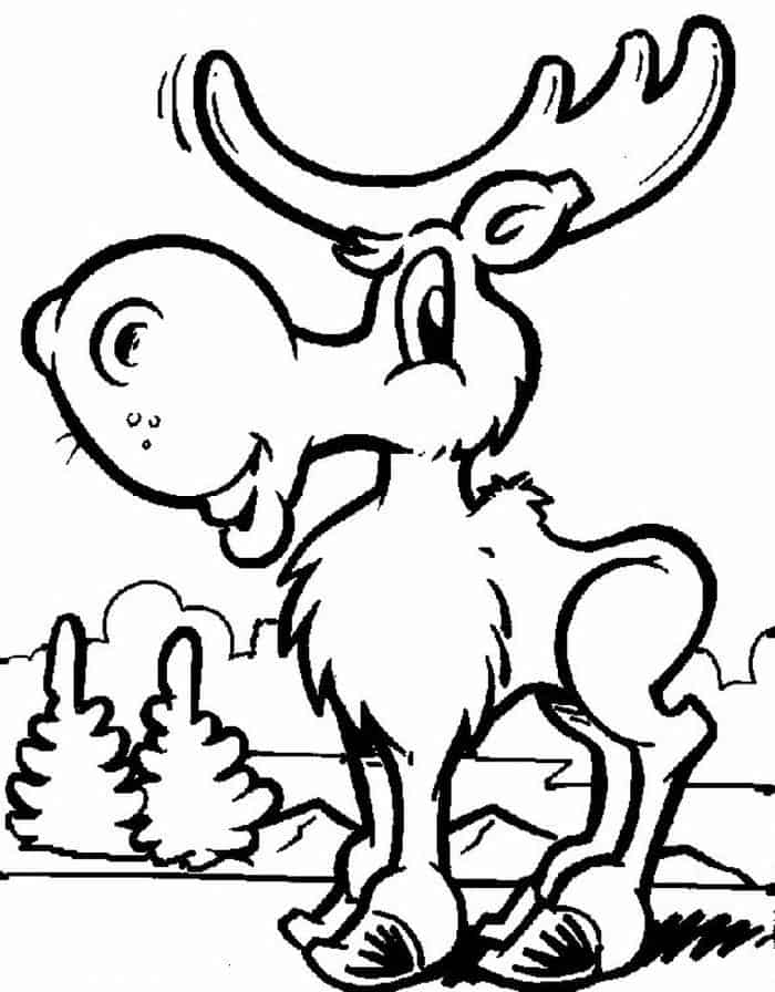 Moose Coloring Pages For Kids