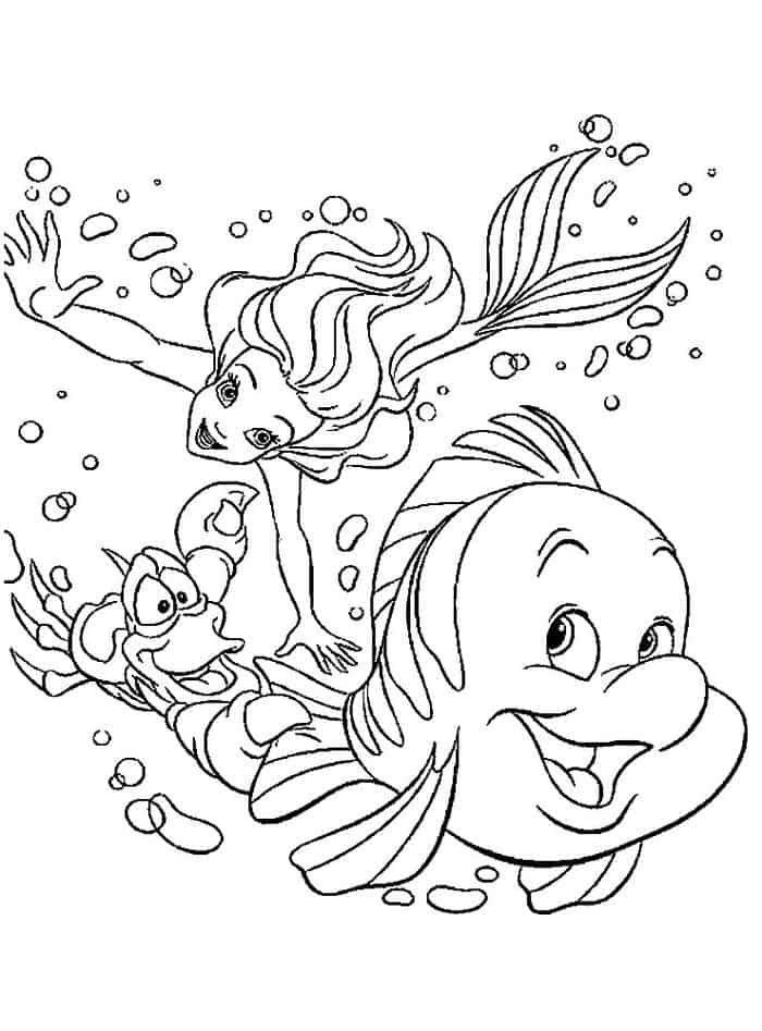 My Little Mermaid Coloring Pages