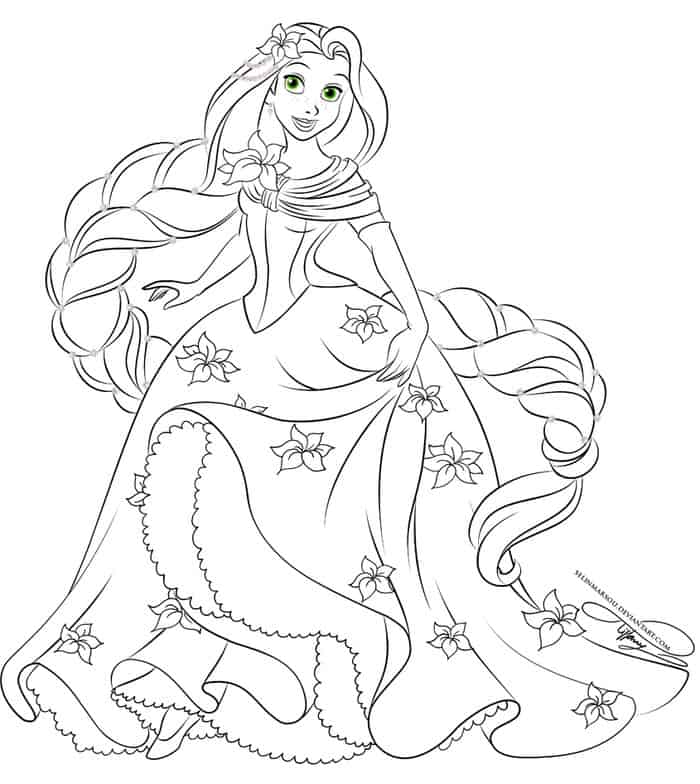 Princess Coloring Pages Tangled
