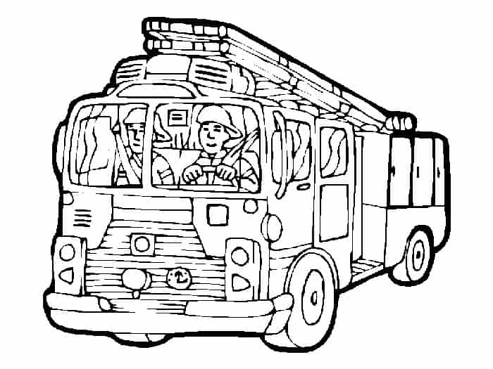 Printable Fire Truck Coloring Pages