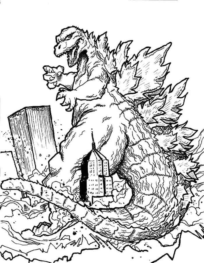 Printable Godzilla Coloring Pages