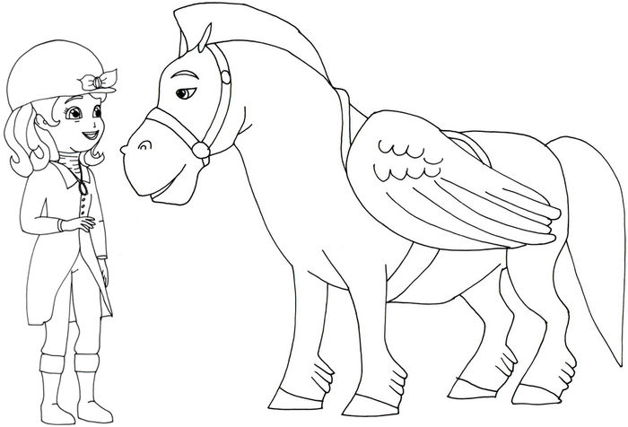 Printable Princess Sofia Coloring Pages
