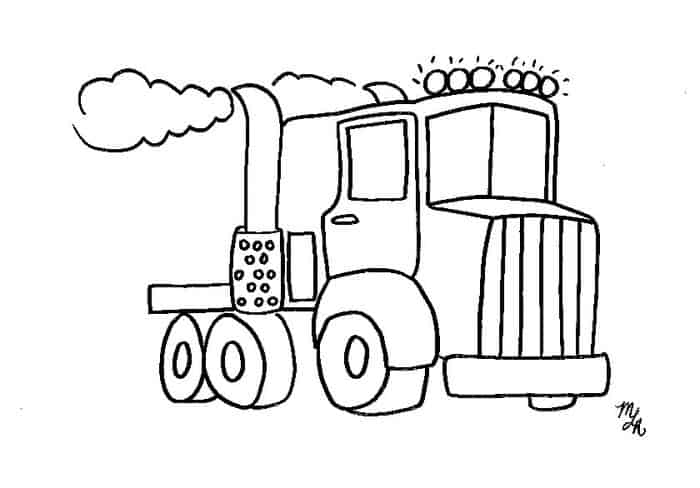 Printable Truck Coloring Pages