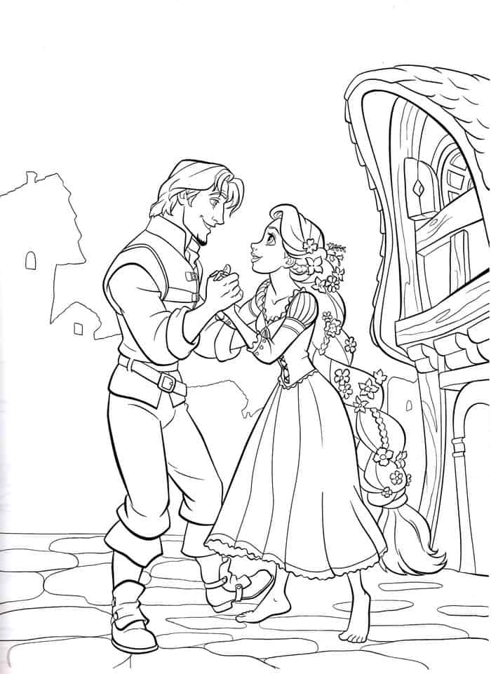 Rapunzel From Tangled Coloring Pages