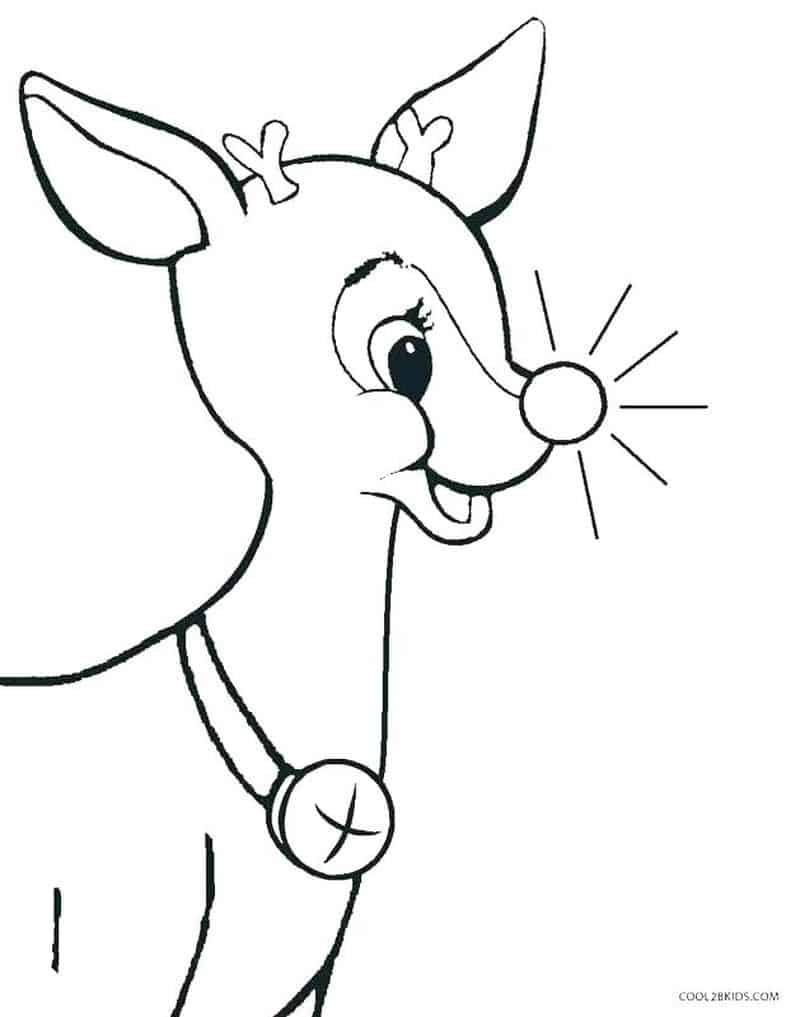 Reindeer Coloring Pages Kids