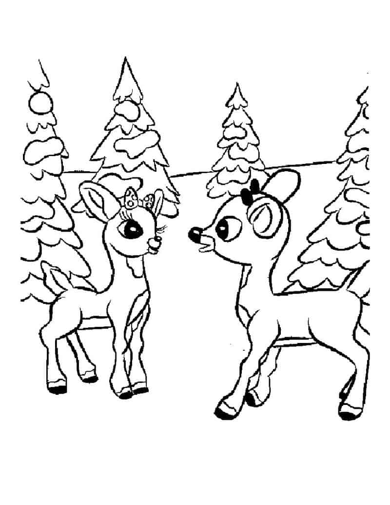 Reindeer Coloring Pages Pdf