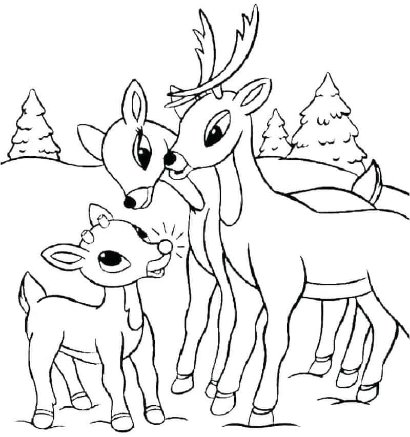 Reindeer Coloring Pages To Print