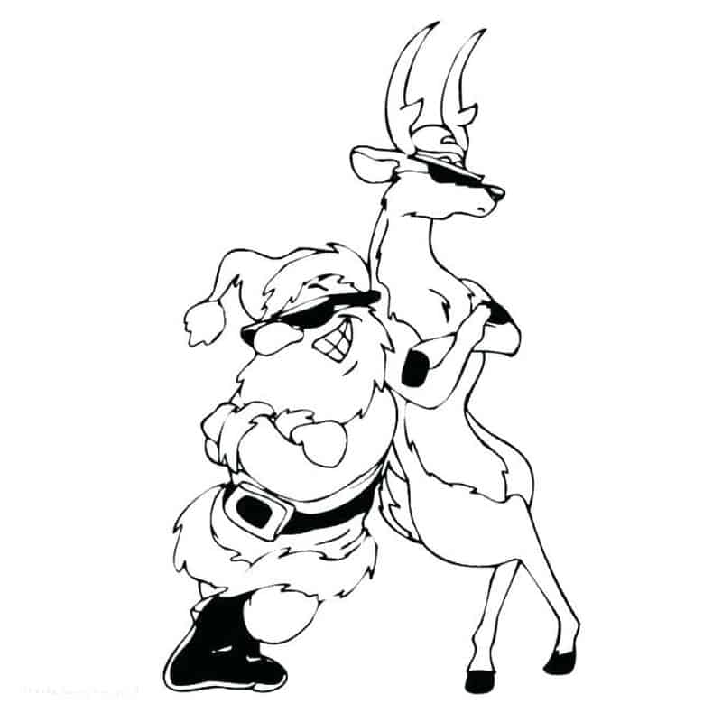 Reindeer Head Coloring Pages Printable