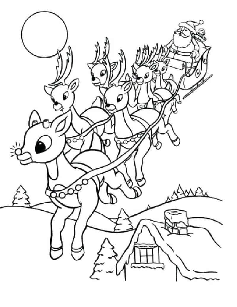 Reindeer Printable Coloring Pages