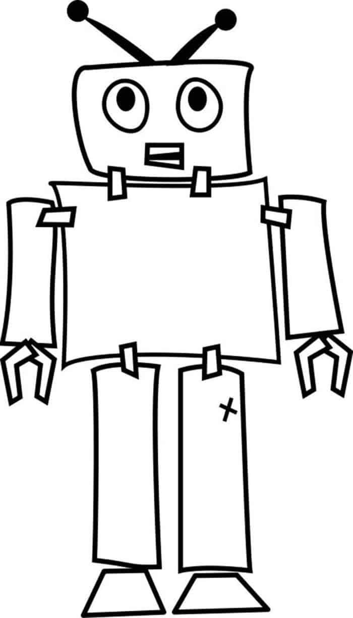 Robot Coloring Pages Preschool