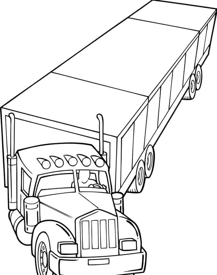 Semi Truck Coloring Pages