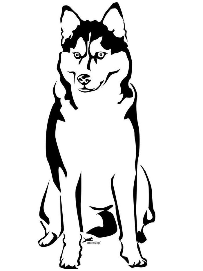 Siberian Husky Coloring Pages