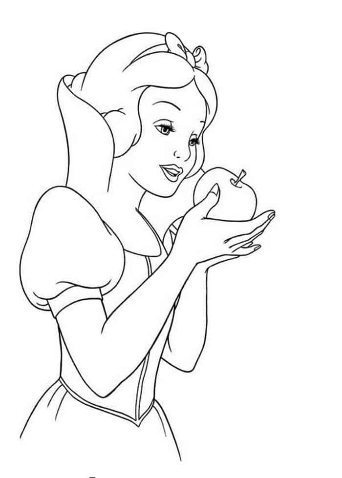 Snow White Apple Coloring Pages