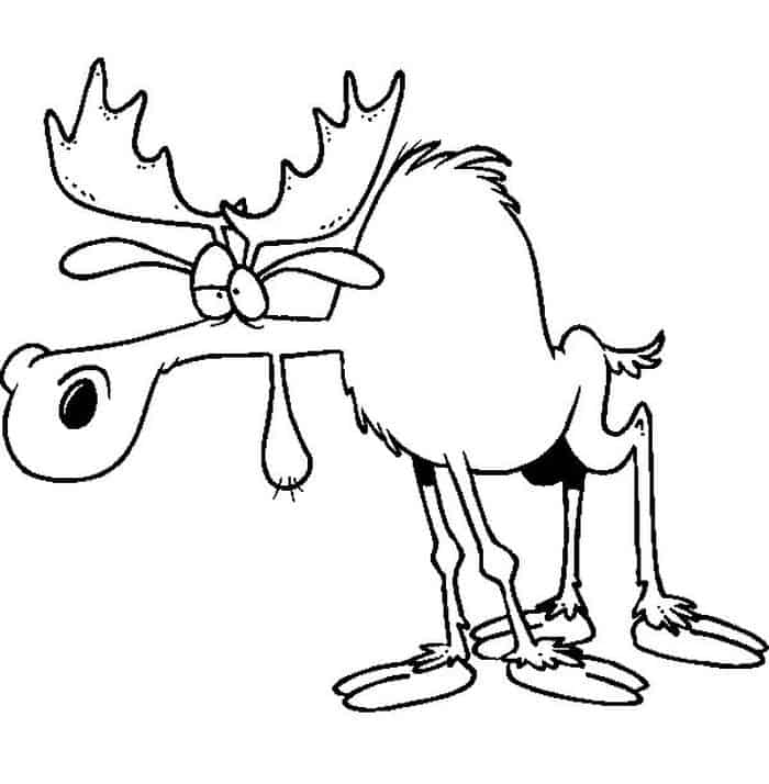 Stress Releif Moose Coloring Pages