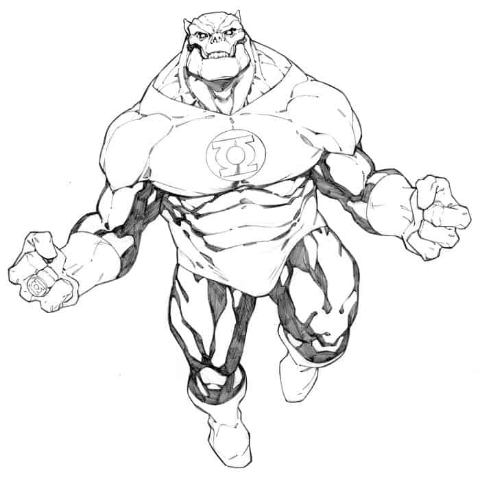 Super Heroes Coloring Pages Green Lantern