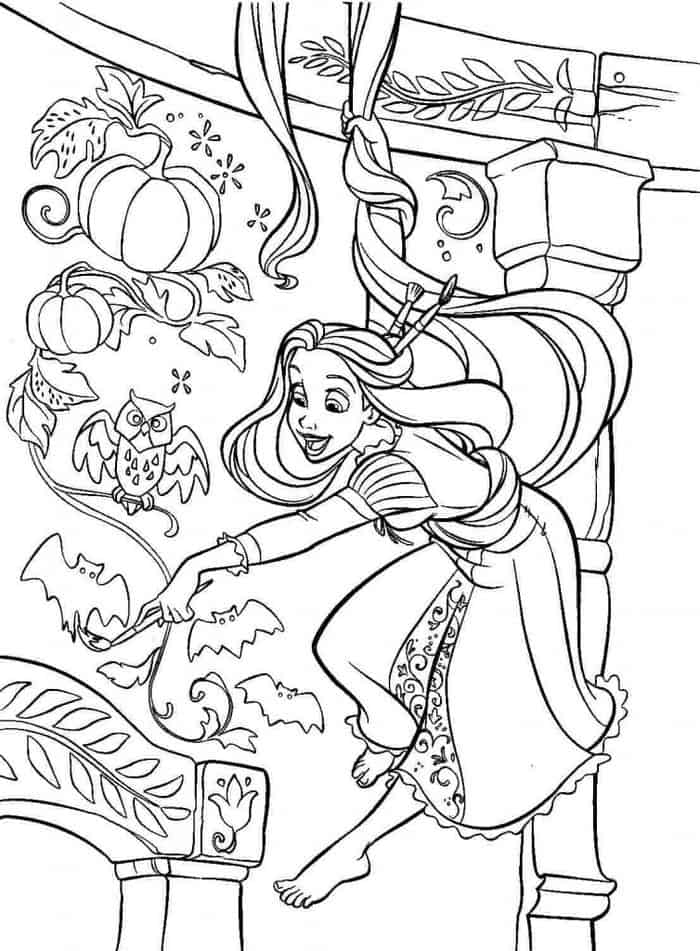 Tangled Castle Coloring Pages