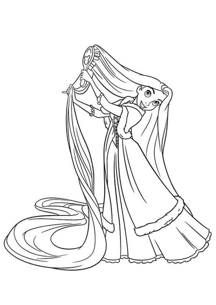 Tangled Coloring Pages Colored