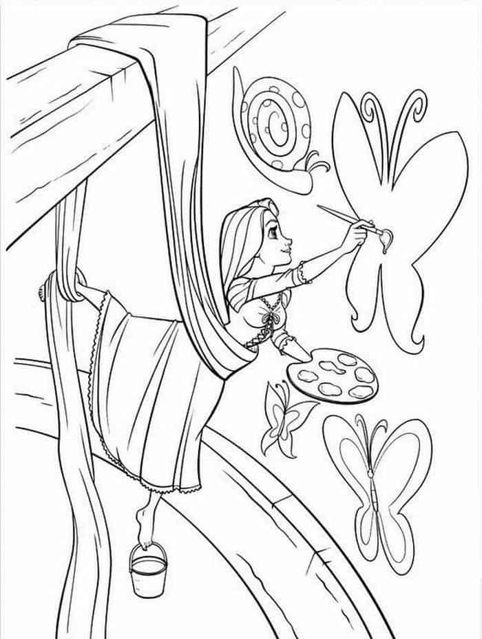 Tangled Rapunzel Coloring Pages