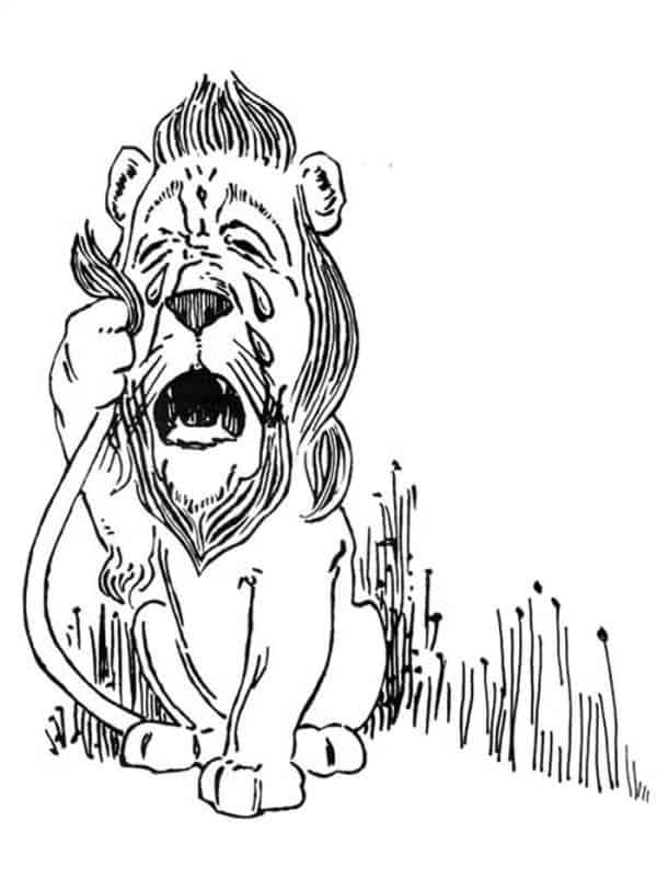 The Cowardly Lion Is Crying In The Wizard Of Oz
