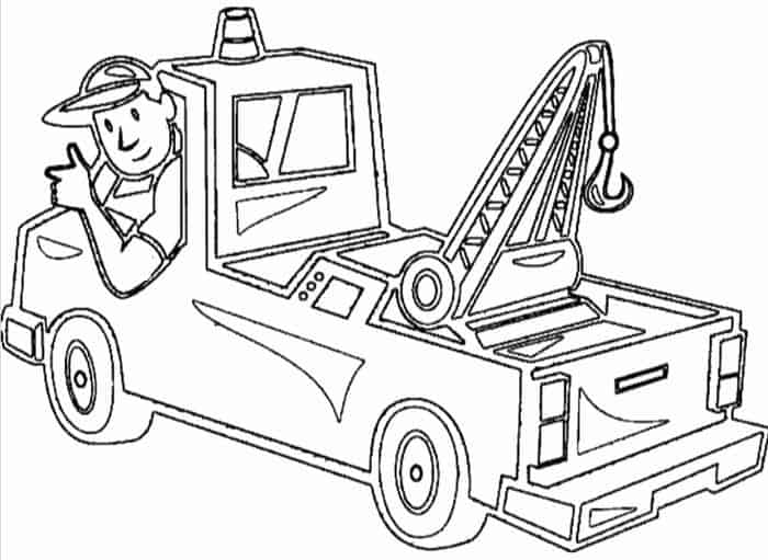 Tow Truck Coloring Pages