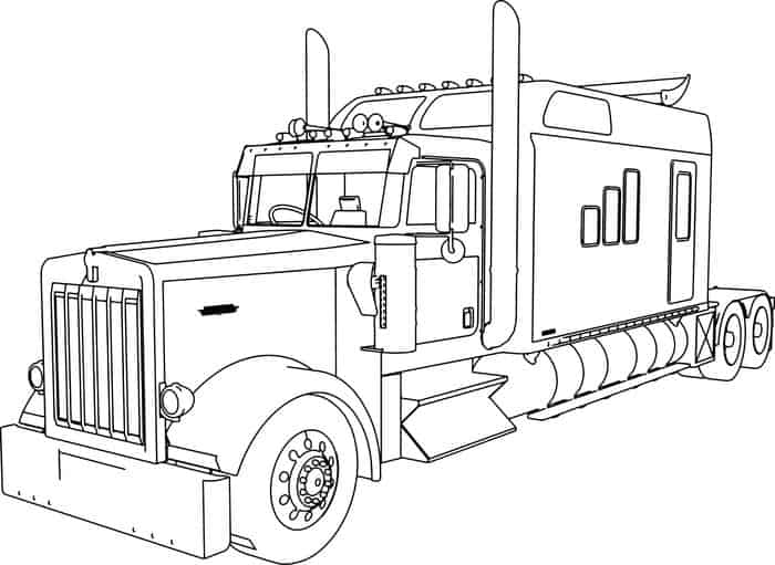 Truck And Trailer Coloring Pages