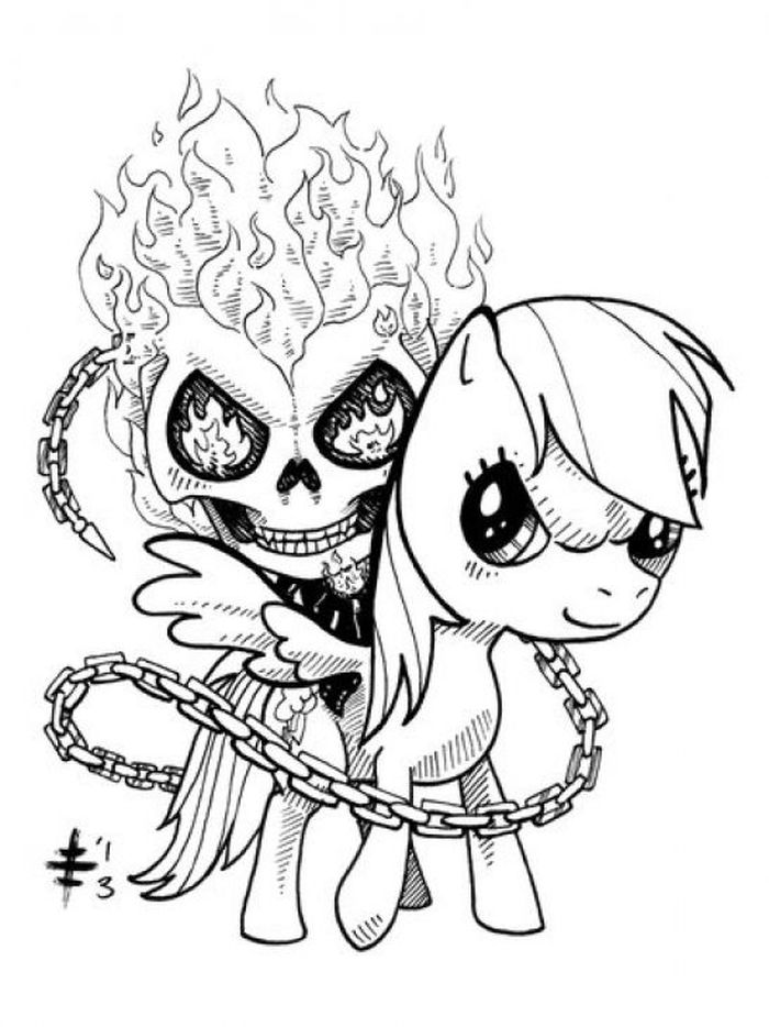 Tsum Tsum Ghost Rider Coloring Pages